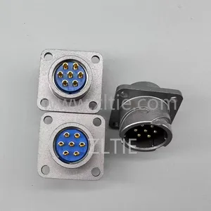 FQ18 Series 7-Pin Square Flange Male Socket thumbnail-3