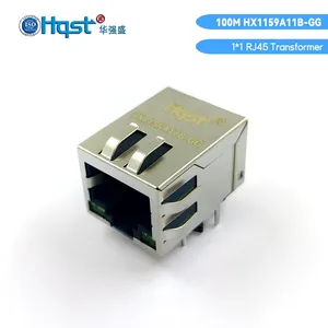 HX1159A11B-GGB 100M RJ45 Network Transformer Module With LED thumbnail-2