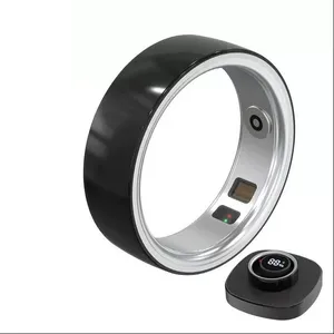 5ATM Ceramic Smart Ring Lightweight Heart Rate Blood Oxygen Sleep Stress Sports Remote Health Monitor App Control With Charging Case thumbnail-1