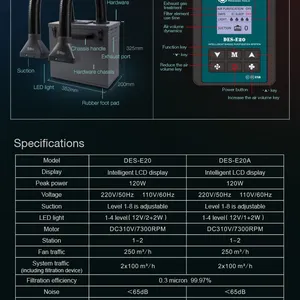DES E20/E20A Intelligent Smoke Purification System Fume Extractor ESD Mat,air Purification thumbnail-3