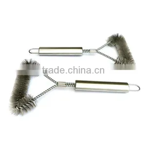 2016 New Good Quality BBQ Grill Brush Stainless Steel Wire Cleaning Barbecue Grill Brush 175g thumbnail-2