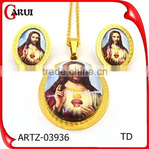 316l Stainless Steel Jewelry Pendant Necklace Blessed Virgin Mary Gold Jewelry 18k thumbnail-2