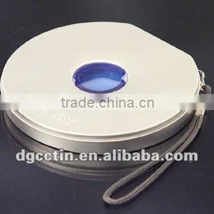 CC Round Plain Silver Surface Tin Dvd Case Box thumbnail-1