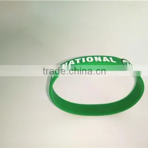 Novelty Style Green Silicone Bracelet Rubber Snap Slap Wristband Producer thumbnail-5