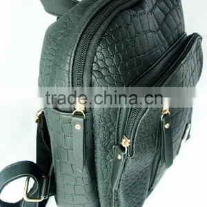 School Backpack And Fashionable Leather Bags PU Leather Backpack Bags Shoulder Bags For Unisex thumbnail-3