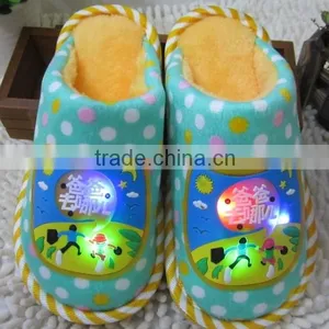 Comfortable Warm Indoor Cartoon Shoes With Led Sole for Kids thumbnail-4
