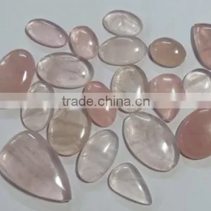 BRAZILIAN Rose Quartz Gemstone Flatback Loose Semi Precious Stone Cabochons thumbnail-1