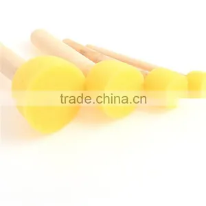 3pcs Free Sample Wooden Handle Sponge Roller Brush For Kids Quality Choice thumbnail-3