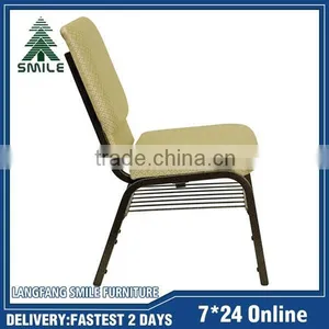 Church Chairs Upholstered Cushion Stacking Church Chair for Sale thumbnail-2