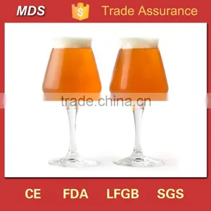 Crafted Aqua Blue Stem Customized Beer Glass Cup thumbnail-1