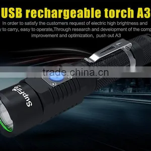 USB 1100 Lumen Torch Led Emergency Torch Xml2 t6 Rechargeable 4.2v Aluminum Mini Flashlight Most Powerful Led Torch thumbnail-5