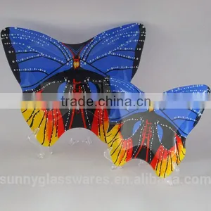 The Butterfly Glass Plate Blue Style thumbnail-2