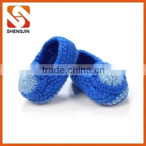 Wholesale Handmade Newborn Baby Knitted Wool Shoes thumbnail-3