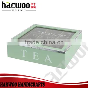Brown Matte Effect Wooden Tea Box,6 Compartments Tea Box,custom Tea Box thumbnail-4