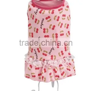 Cute Cherry Design High Quality Female Small Dog Clothes Made in China thumbnail-3