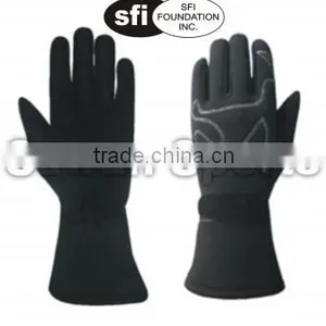 Dark Black Color Nomex Racing Gloves thumbnail-1