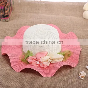 Promotion Ladies Flower Sombrero Hat,Straw Hat Beach Hat For Women thumbnail-5