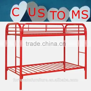 Red Color Children Bunk Bed With Slide thumbnail-1