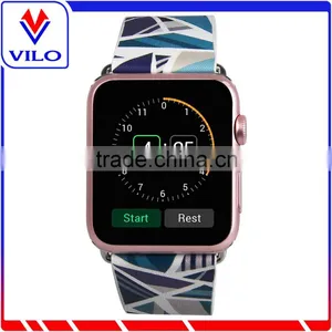 Fashionable Geometry Pattern Original Buckle Leather Watch Band for Apple Watch Supplier's Choice thumbnail-2