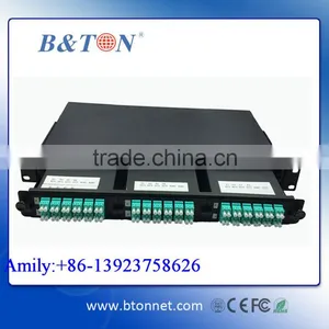 72 Core 1U Rack-mounted MPO OM3 Terminal Box With MPO-LC Fiber Patch Cord thumbnail-1
