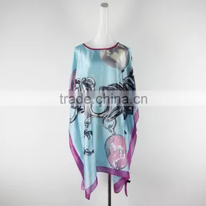 Bat Wing Sleeve Fashion Women Dress Chiffon Clothes thumbnail-1