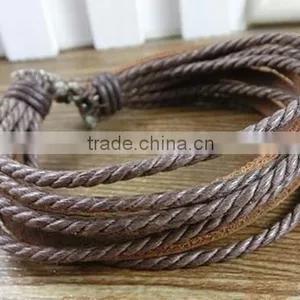 Leather Wrap Bracelet Braided Leather Bracelet Teen Leather Bracelet thumbnail-2
