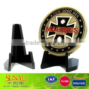 New Black Plastic Euro Coin Holder /Easel Black Acrylic Euro Coin Holder thumbnail-1