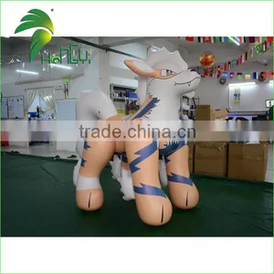 Hongyi Latest Standing Amazing Printing Cartoon Character Mascot Inflatable Dragon Quality Choice thumbnail-2