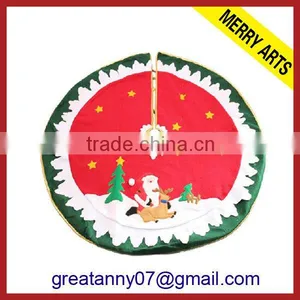 Zhejiang Factory New Product Handmade Christmas Tree Skirts Santa Style Cheap Christmas Tree Skirt Made in China thumbnail-1