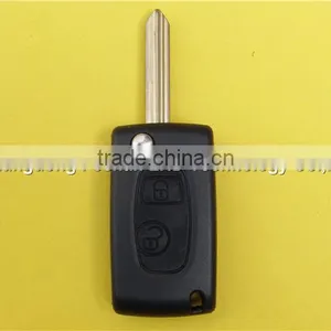Keyless Entry Peugeot 2 Button Flip Remote Car Key Shell Cover Case thumbnail-2