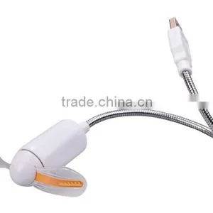 Creative Mini Flexible LED Display Clock Mini Usb Fan With Switch SV025967 thumbnail-5