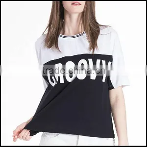 Wholesale Womens Round Neck Custom Screen Printed Tshirts thumbnail-3