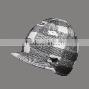 CUSTOM 3D PRINTING FLAT BRIM KNITTED WINTER HAT WHOLESALE LOGO thumbnail-1