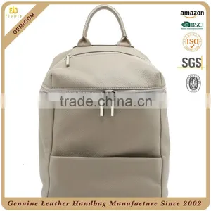 CSS1596-001 Made in China Genuine Leather Tactical Backpack Big Size Cow Leather School Bag Famous Trveling Bag thumbnail-1