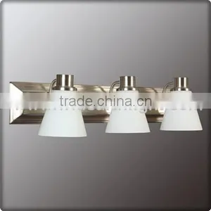 UL CUL Listed Hotel Bathroom Light With Three White Glass Shades W20163 thumbnail-1
