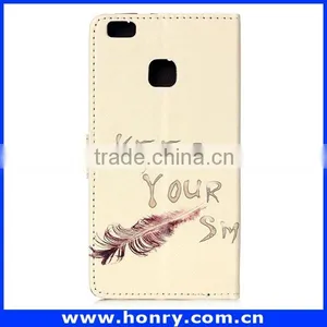 Wholesale Price Luxury PU Leather Flip Case for Huawei P9 Lite Pattern Phone Case thumbnail-4