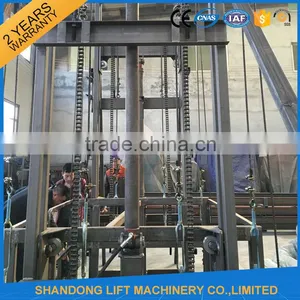 1ton Vertical Guide Rail Elevators Hydraulic Warehouse Cargo Lift thumbnail-2