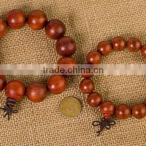 Men's Nice Round Natural Cat's Eye Red Antifatigue Sandalwood Beads Bracelet thumbnail-2