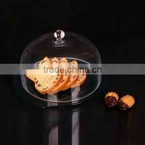 Hot Sale 2pcs Glass Cake Dome Set Glass Cake Cover thumbnail-1