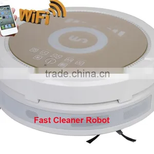 Smartphone WIFI APP Control Robot Vacuum Cleaner Wet QQ6KDM Updated With Air Purifier,3350MAH Lithium Battery thumbnail-3