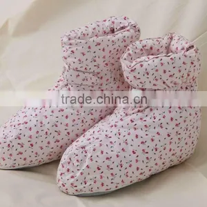 Flower Oragnic Cotton Cover Duck Down Shoes thumbnail-1
