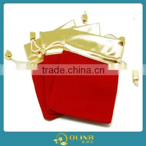 Red Velvet Jewelry Pouch For Christmas thumbnail-1