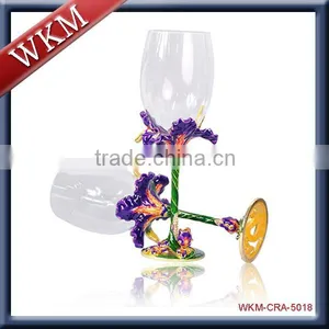 Iris Flower Hot Sale Classic Artwork Champagne Glass Quality Choice thumbnail-4