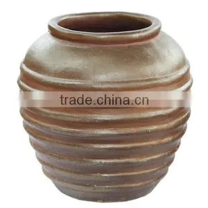 Large Dark Clay Pot Clay Tree Pot thumbnail-1