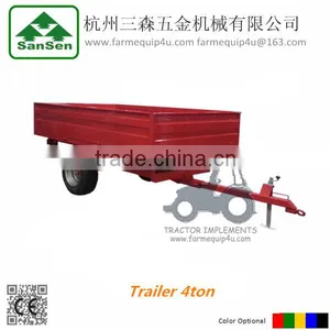 4000kgs Hydraulic Tipping Trailer , Farm Trailer for Tractor thumbnail-1