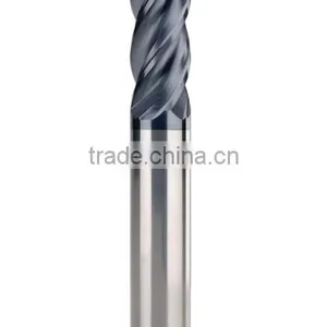 Long Shank 4 Flutes Corner Radius Carbide End Mills thumbnail-1