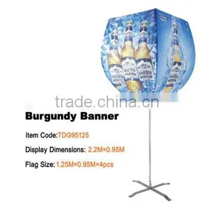 Burgundy Beach Flying Flag Banner Stand thumbnail-2