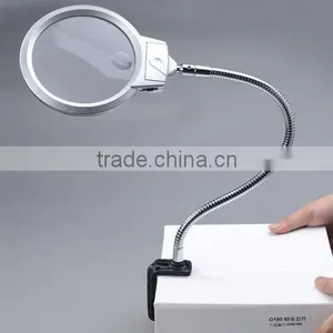 Portable 2X LED Goose Neck 20X Stand Floor Stand Magnifier Lamp Vertical thumbnail-3
