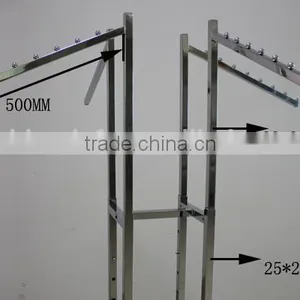 4-Way Clothing Rack With Waterfall Hooks, Adjustable Height thumbnail-2