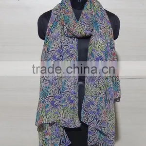 Printed Poly Chiffon Pareo thumbnail-1